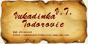 Vukadinka Todorović vizit kartica